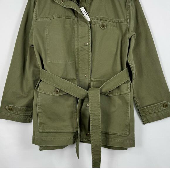Madewell Jacket Womens Medium Oversized Utility Cargo Belted Coat - Picture 5 of 16